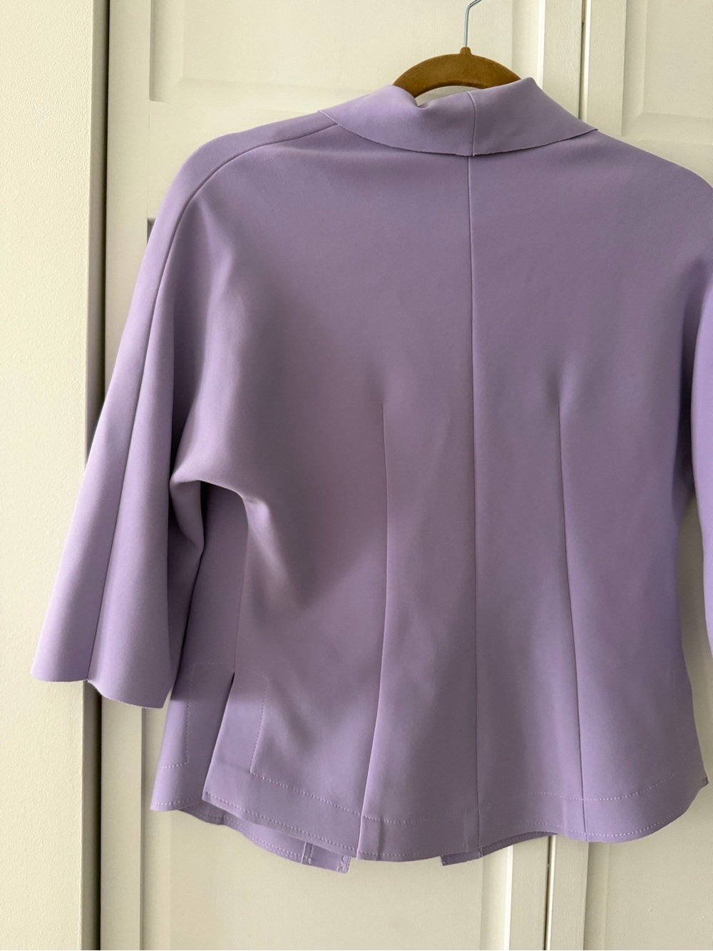 Vintage Barbeau Lilac Lavender Cropped Structured Blazer Jacket Pastel M - Picture 10 of 10